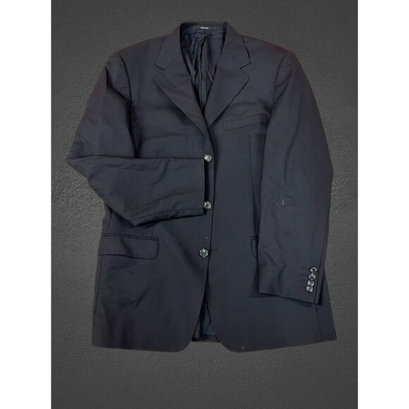 Gucci Mens Black Two-Button Blazer Jacket Made In Italy Size 50R - Picture 2 of 4